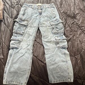 Abercrombie Kids Boys Light Blue Wash Baggy Jeans